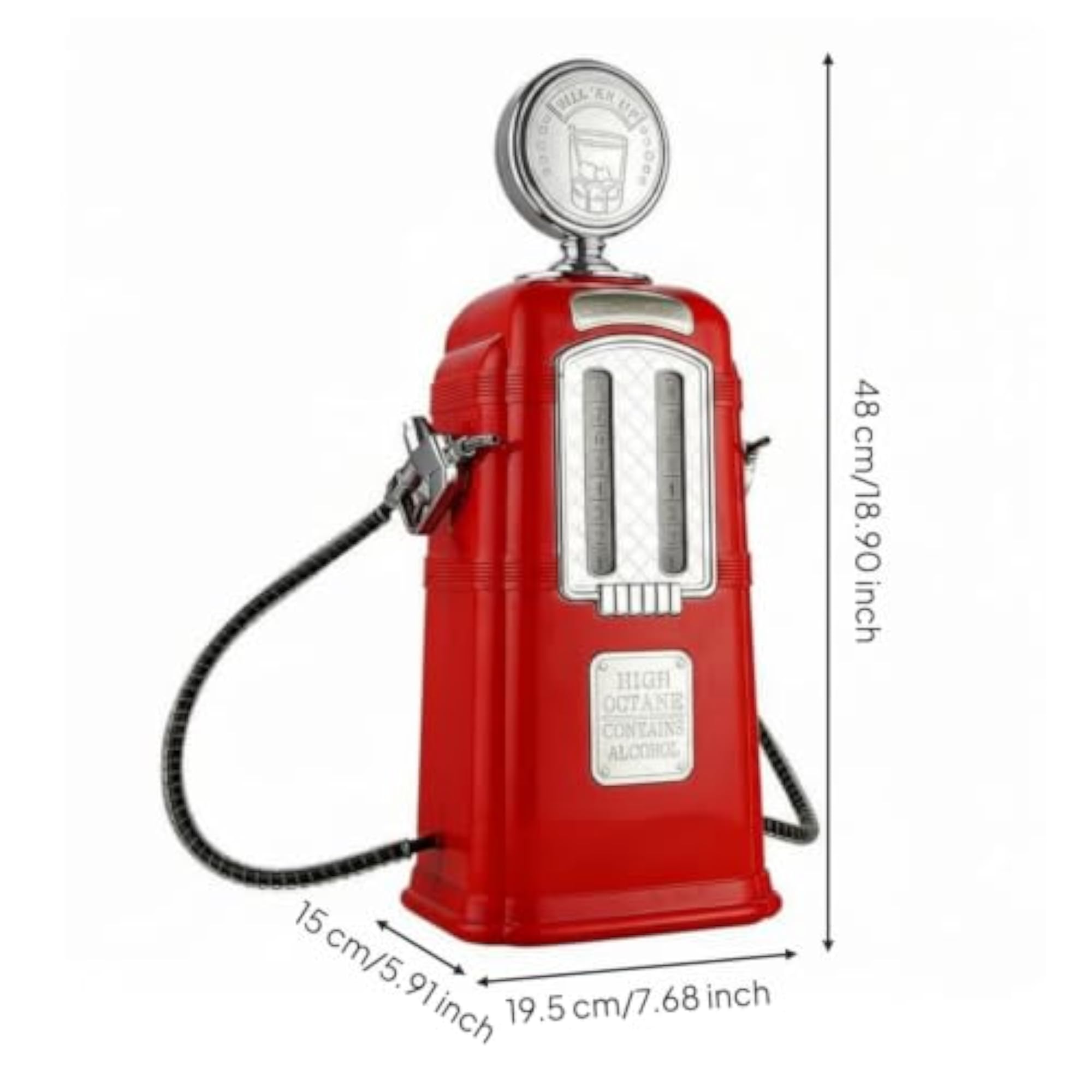 2-Liter Capacity Chrome Fuel Pump Drink Dispenser Tap